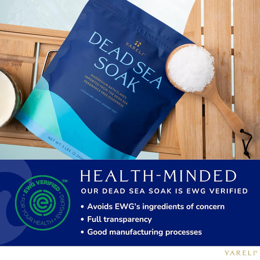 Magnesium Flakes, 15Lb, Dead Sea Bath & Foot Soak, Alternative to Epsom Salt for Relaxation, Wellness & Muscle Relief