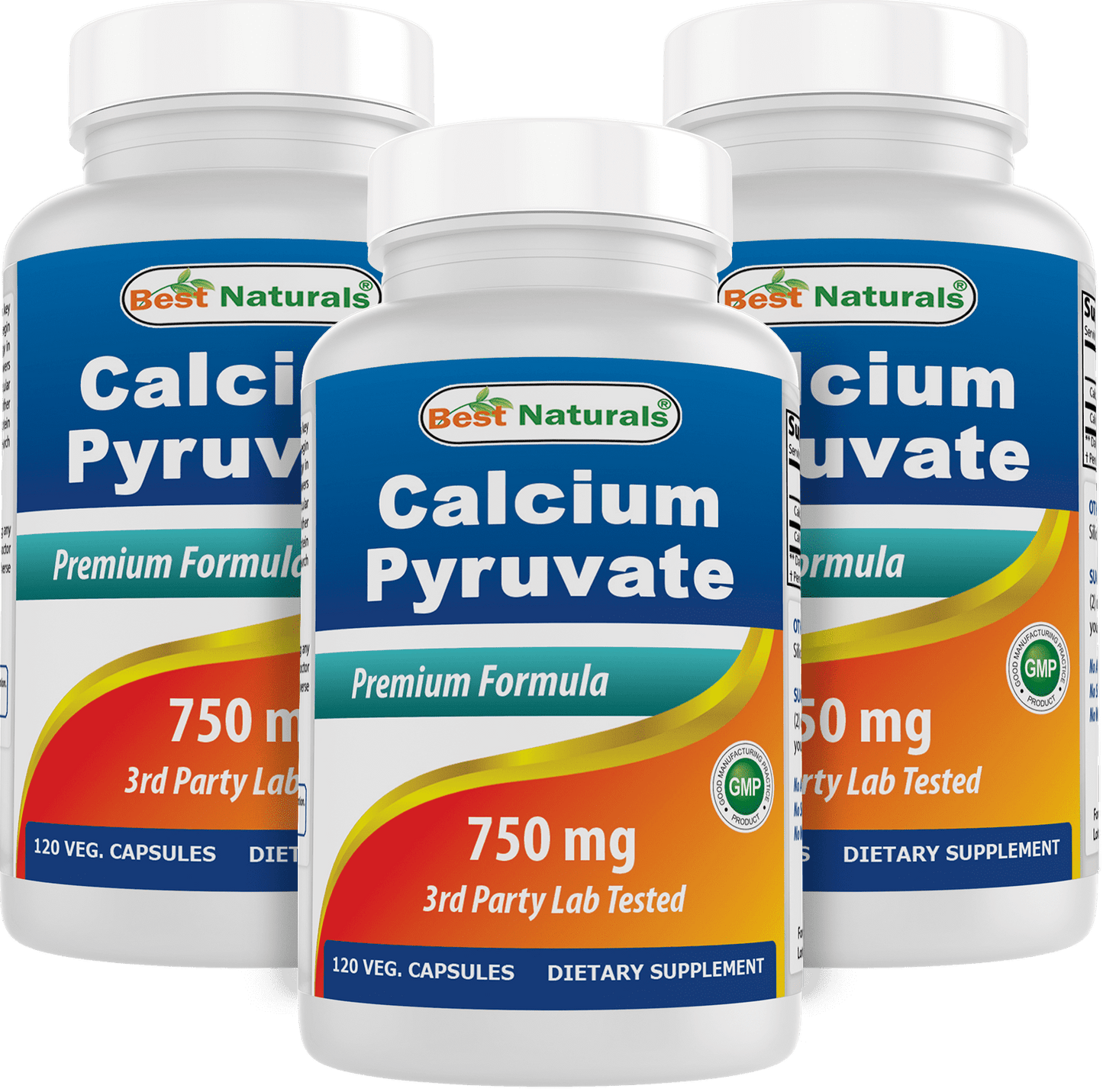2 Pack Calcium Pyruvate 750 Mg 120 Capsules