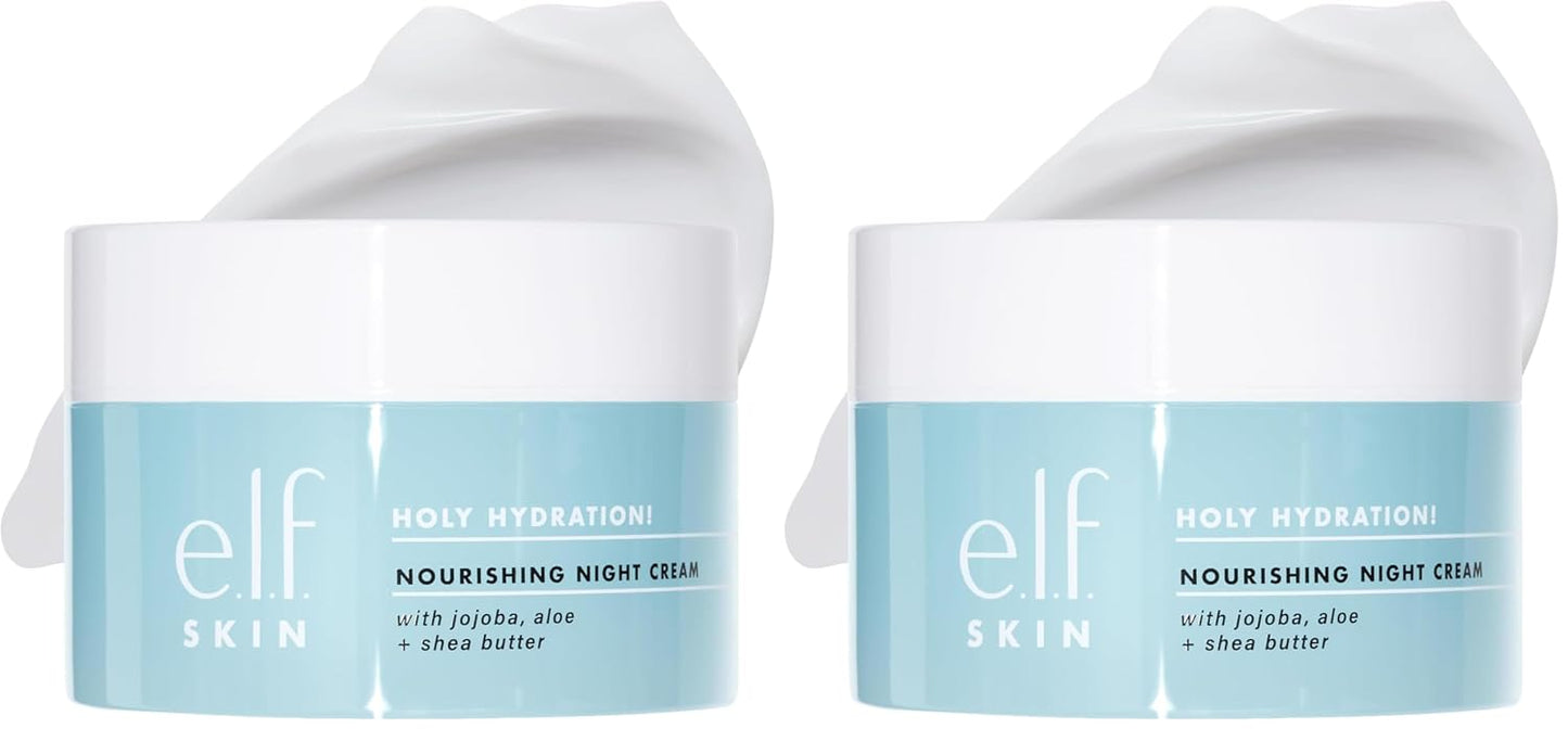 SKIN Holy Hydration! Nourishing Night Cream, Ultra-Hydrating Moisturizer, Infused with Shea Butter, Soothes Skin, 1.76 Oz (Packaging May Vary)