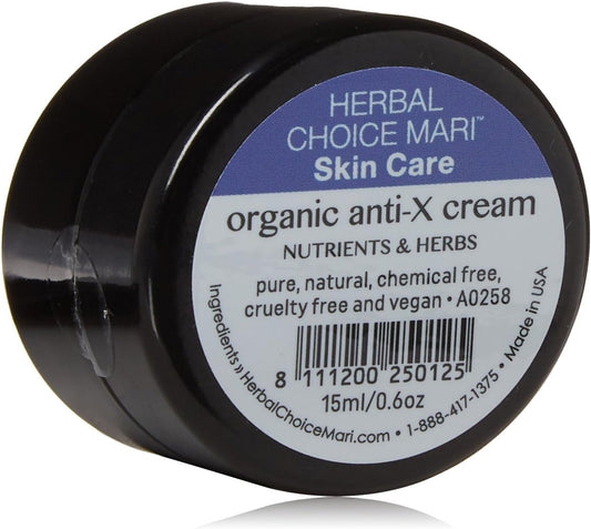 Organic Anti-X (Anti-Wrinkle) Cream by Herbal Choice Mari; 2 Fl Oz Bpa-Free Plastic Jar