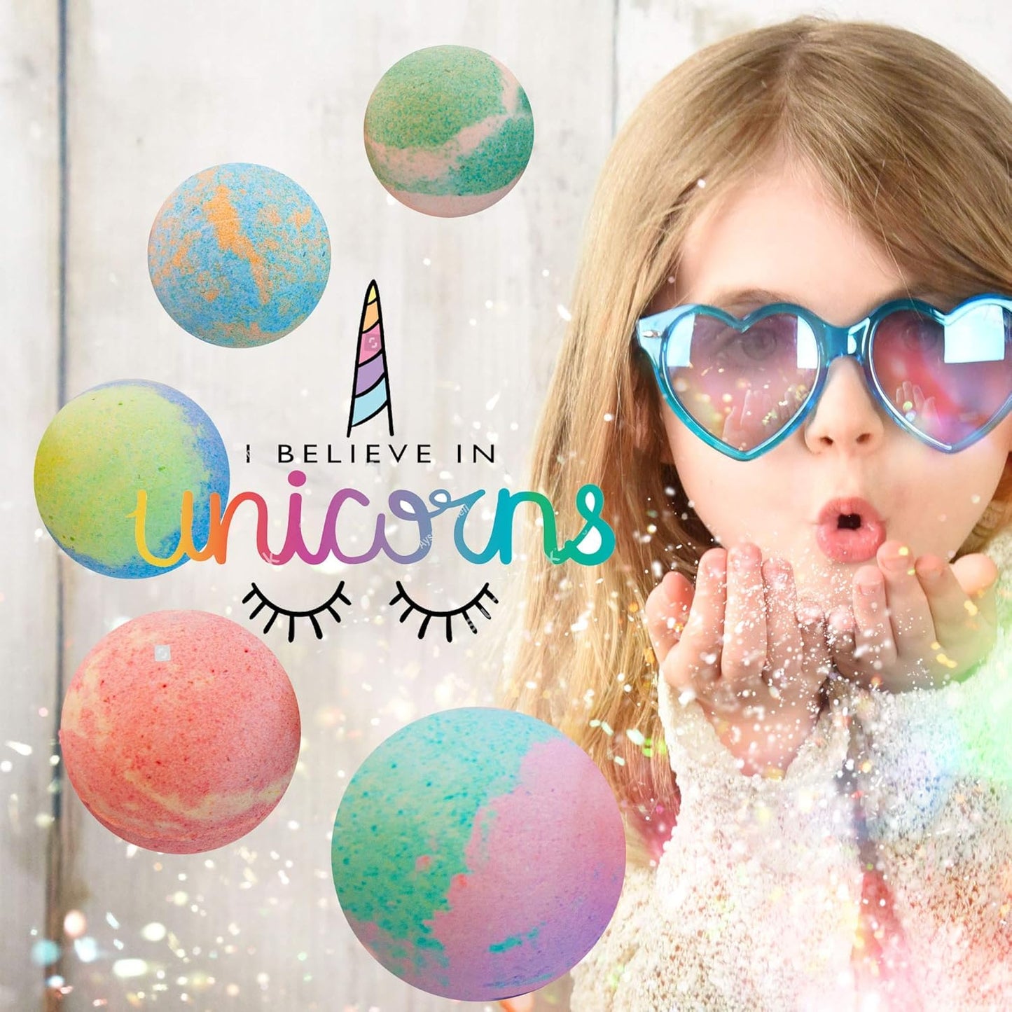 Unicorn Bath Bombs for Girls with Jewelry inside & Jewelry Box for Kids - Organic, Skin Moisturizing, Natural Bubble Bath Bombs for Kids with Surprise Toy Inside, Birthday, Christmas Gift for Girls