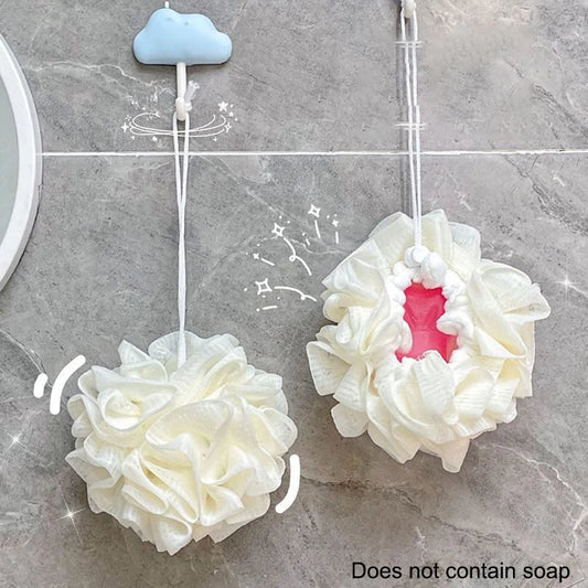 Indulge in Ultimate Relaxation with Our 2-in-1 Soft Loofah Bath Ball - Perfect for Exfoliating and Dispensing Soap!