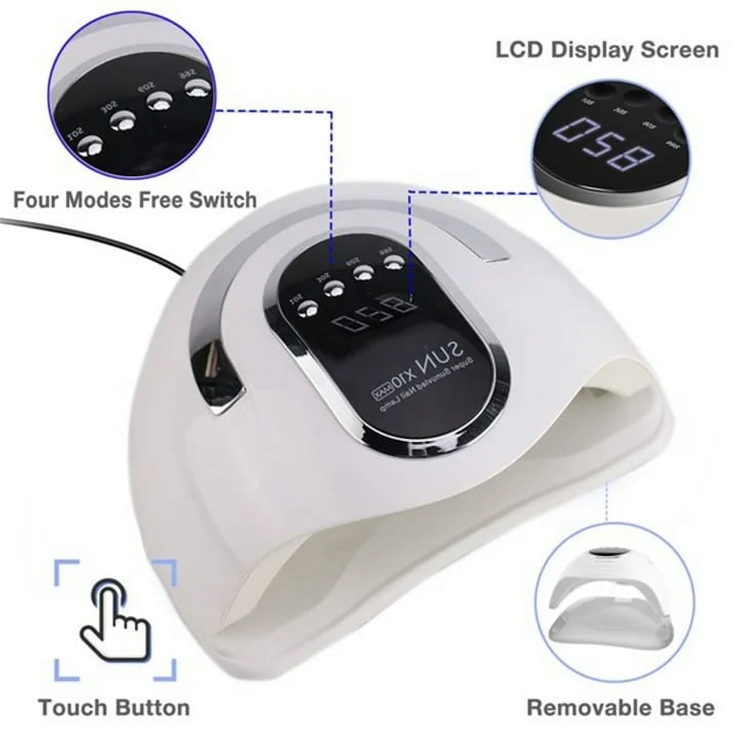 UV LED Nail Lamp,Uv Light for Gel Nail,280W Nail Curing Lamps for Home & Salon, Led Nail Dryer with Automatic Sensor,Lcd Display