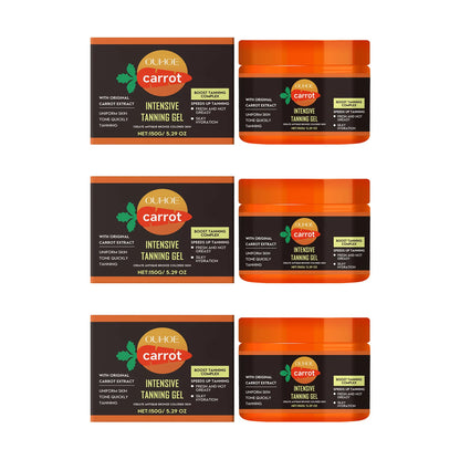 Achieve a Radiant Sun-Kissed Glow with Our Carrot Tanning Gel – Lightweight, Fast Absorbing, and Moisturizing for a Natural Tan!