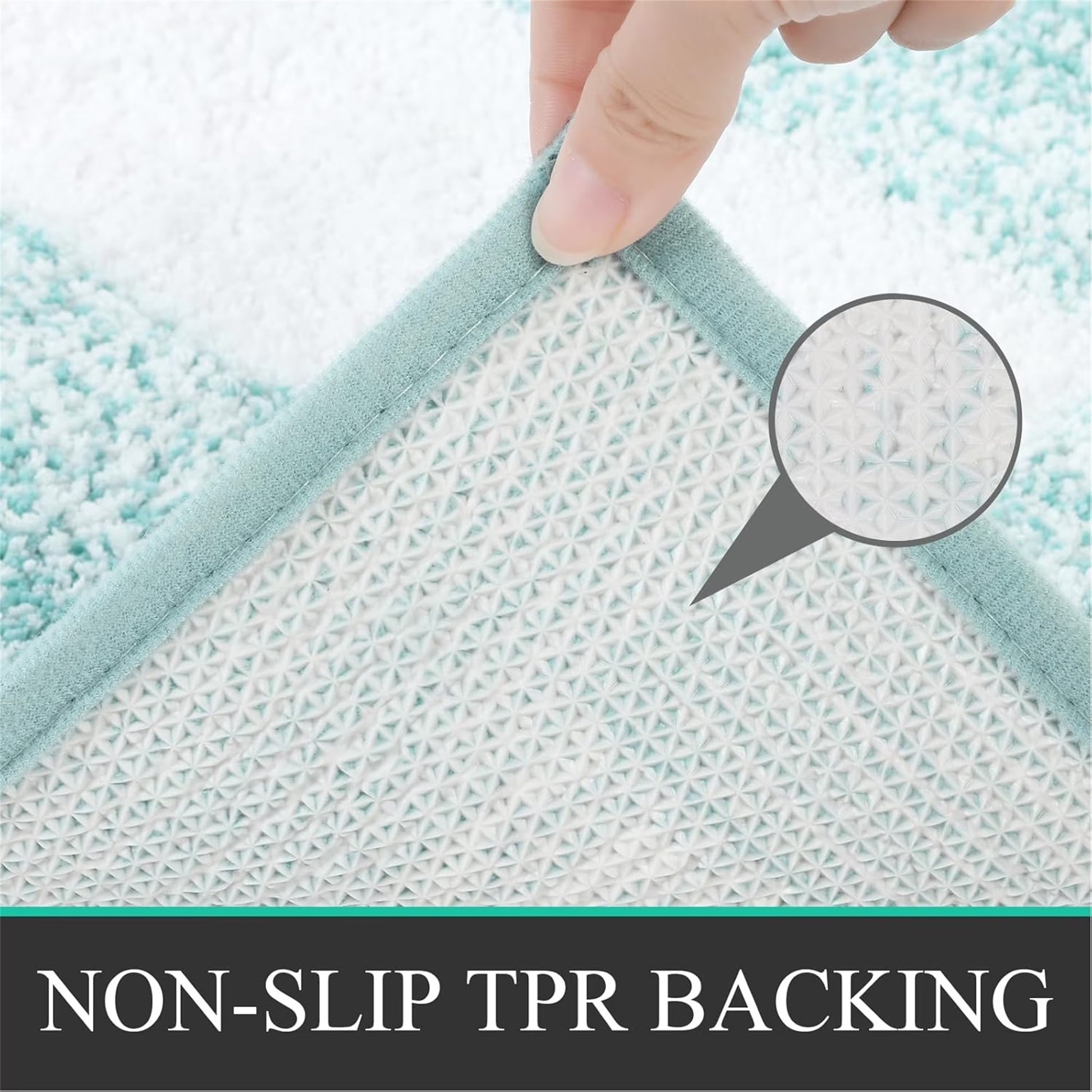 3 Piece Bath Rug Set Microfiber Washable Non Slip Bathroom Rug and Mat Set