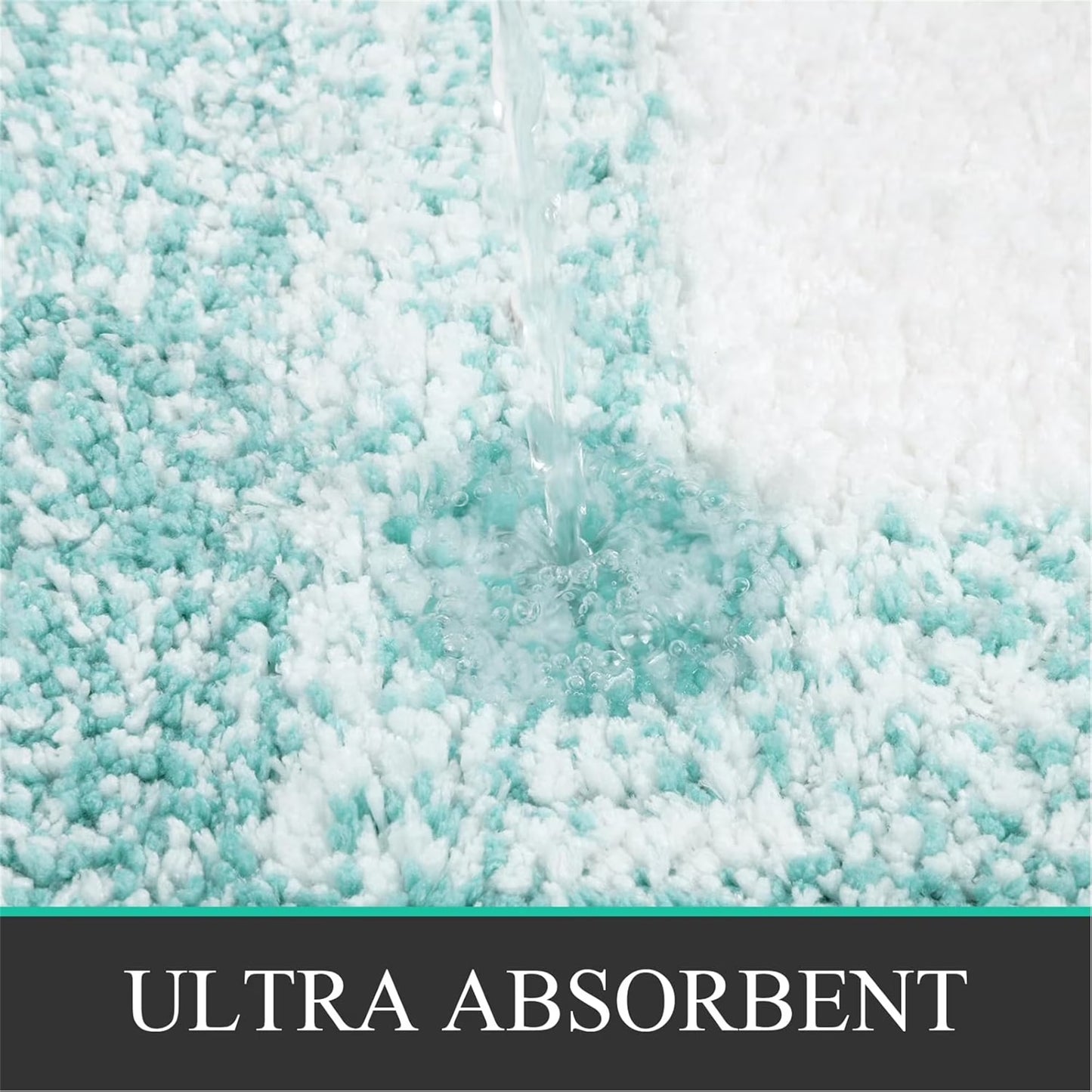 3 Piece Bath Rug Set Microfiber Washable Non Slip Bathroom Rug and Mat Set