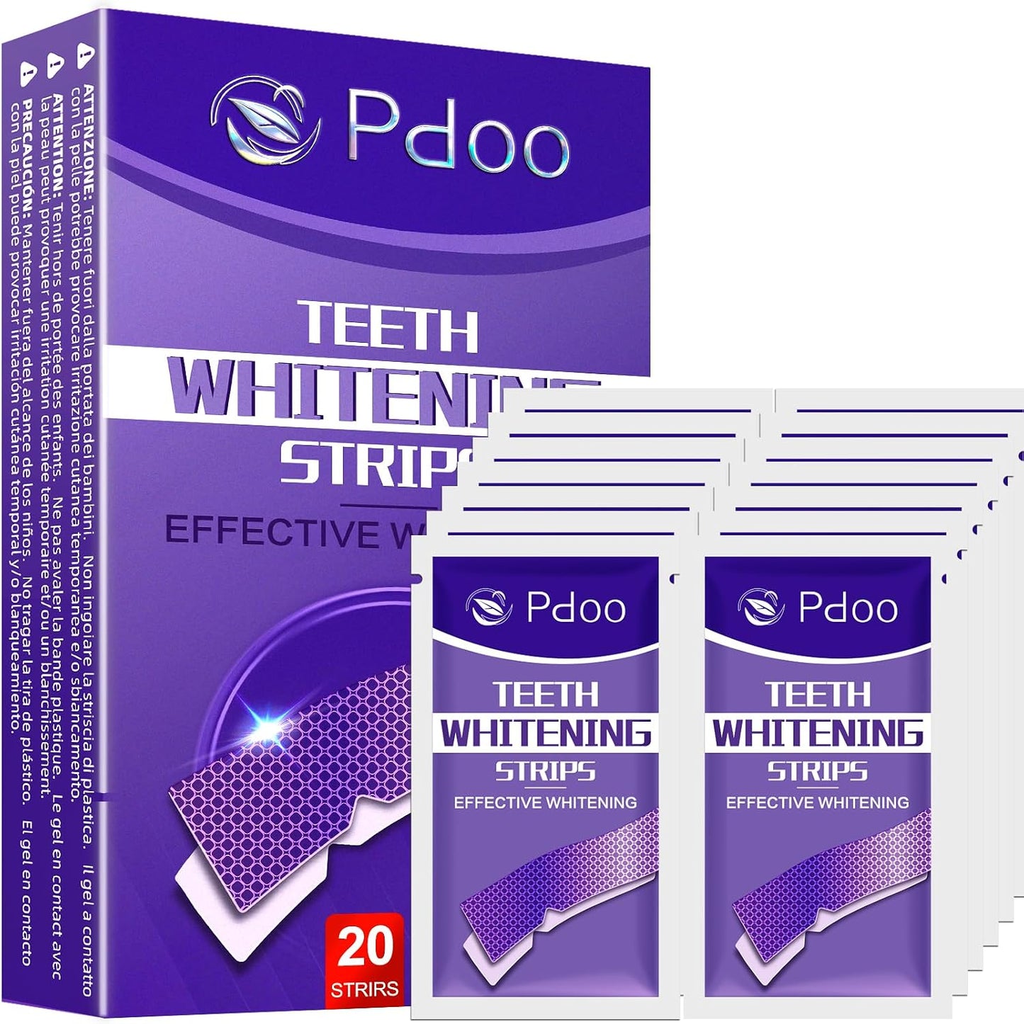 Teeth Whitening Strip 14 Treatments - Whitening Strips for Sensitive People, Fast Remove Smoking, Coffee, Wine Stains, Teeth Brightening Kit Pack of 28 Non-Slip Strips