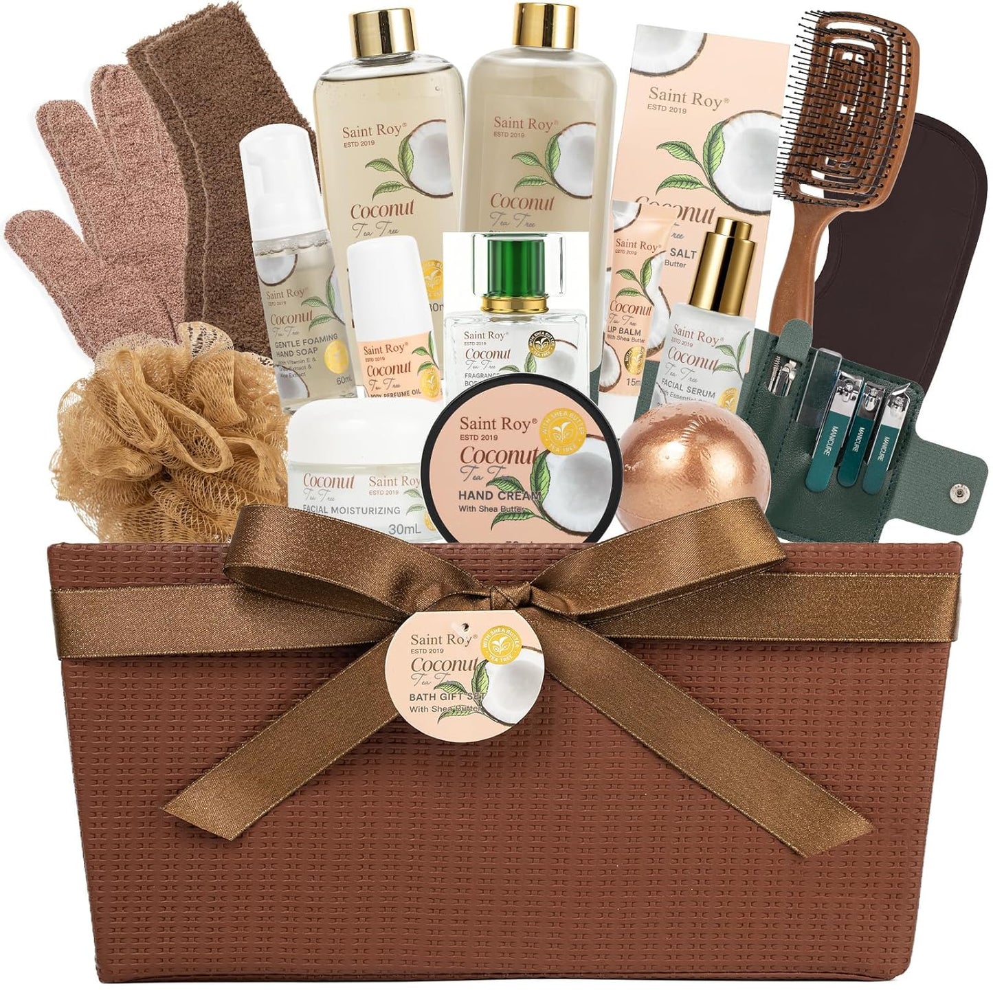 Spa Gift Basket Set for Women & Men | Bath & Body Gift Set, Bath Spa Basket