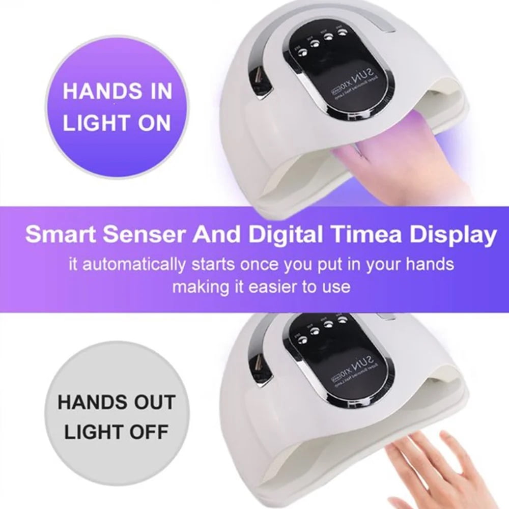 UV LED Nail Lamp,Uv Light for Gel Nail,280W Nail Curing Lamps for Home & Salon, Led Nail Dryer with Automatic Sensor,Lcd Display