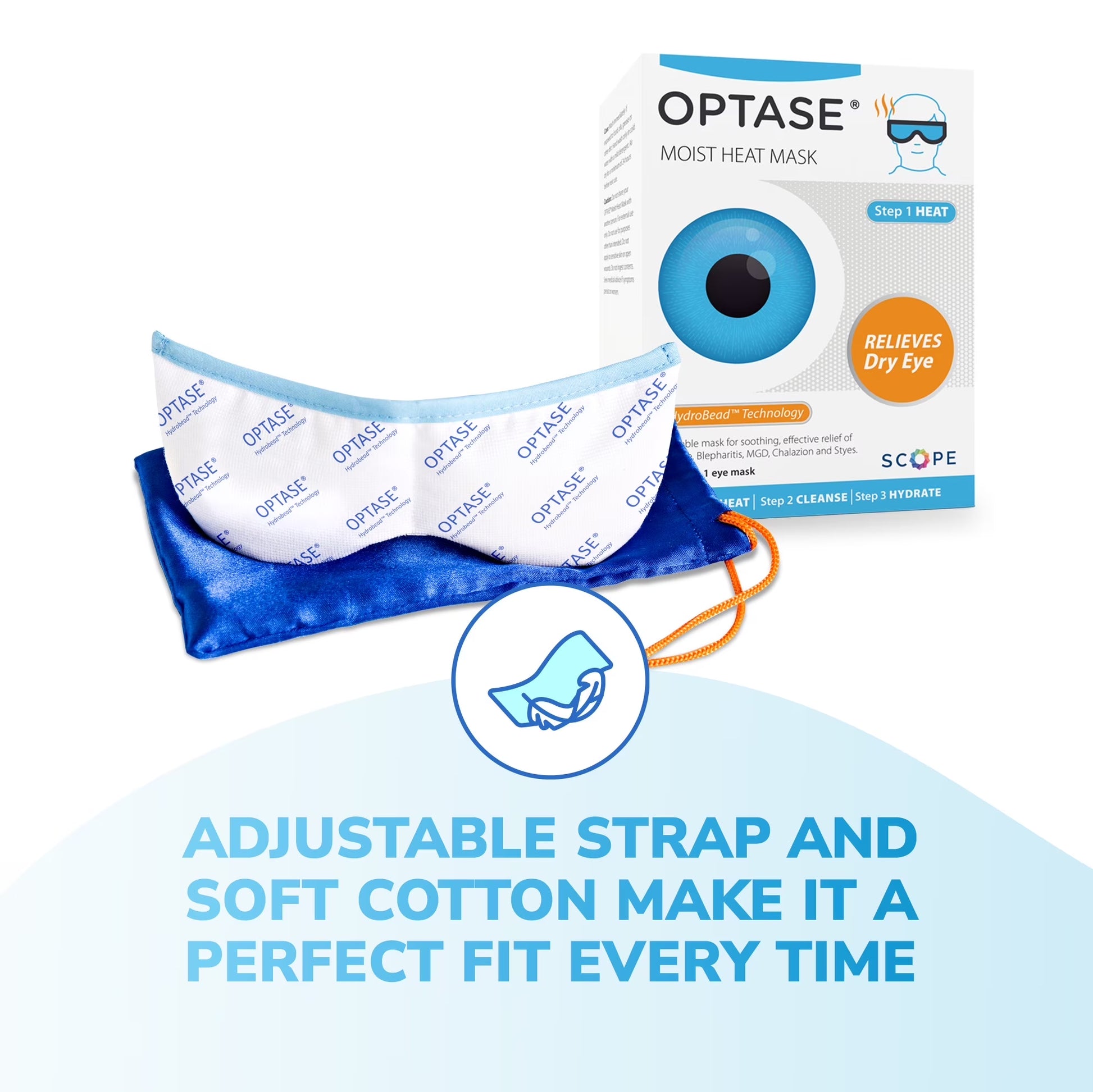 Moist Heat Mask - Reusable and Designed to Give You Effective Relief from Dry Eye and Other Related Eye Conditions.