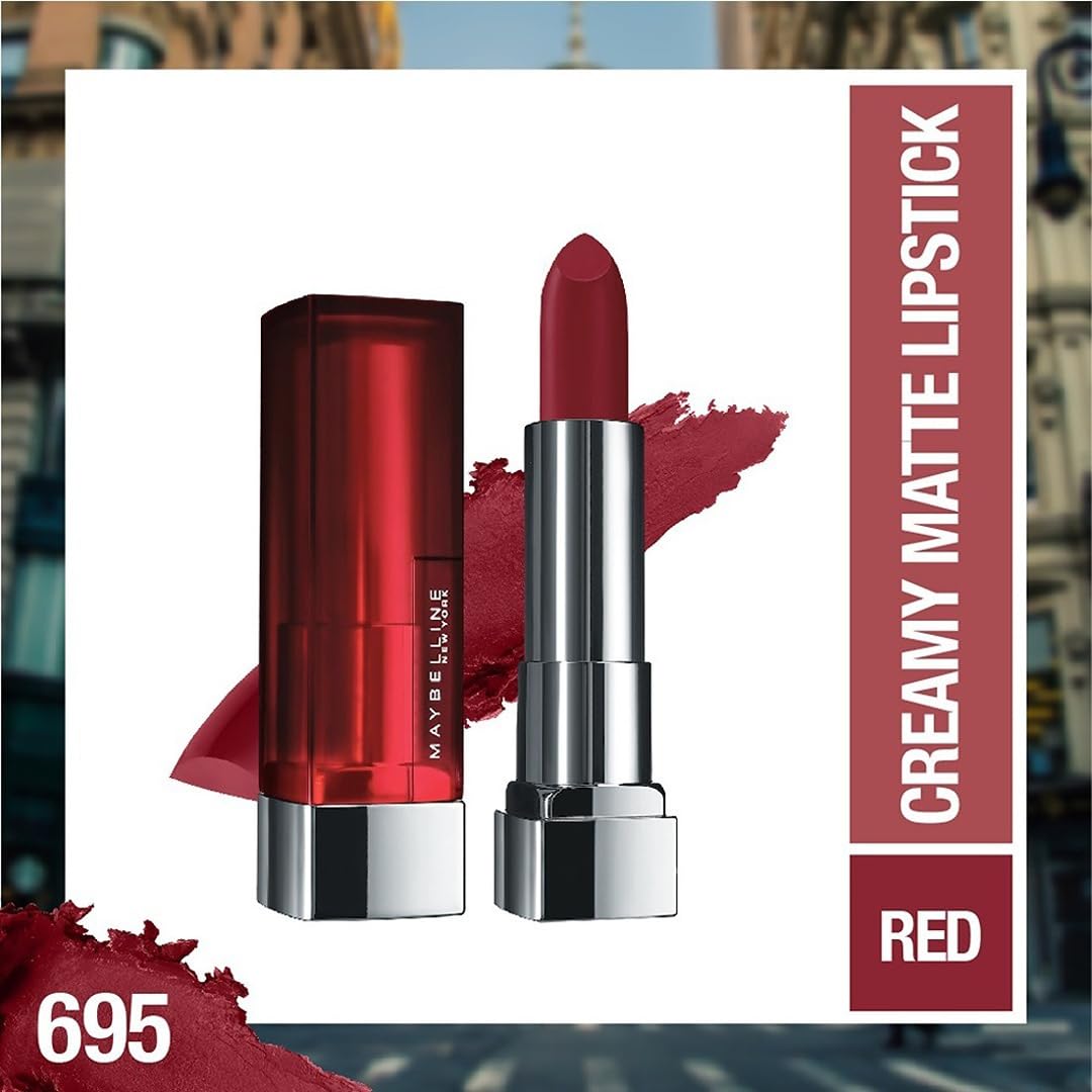 Super Stay Matte Ink Liquid Lipstick Makeup, Long Lasting High Impact Color & Color Sensational Lipstick, Lip Makeup, Matte Finish, Hydrating Lipstick, Nude, Pink, Red