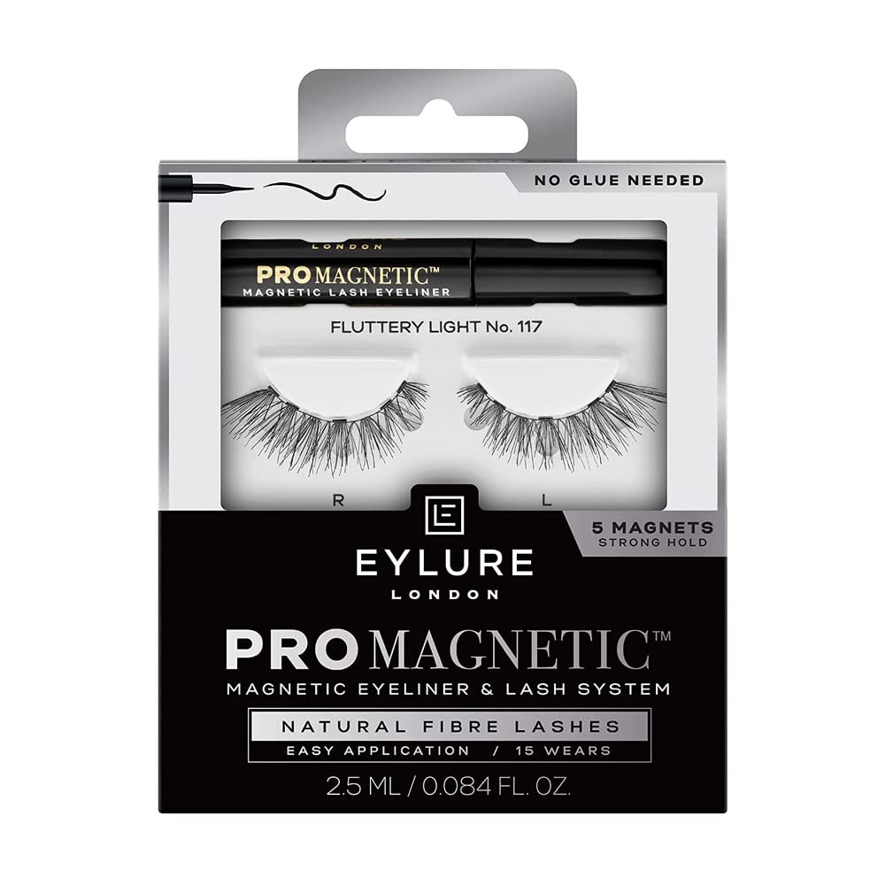 PROMAGNETIC Eyeliner & Lash Kit, No 007 Natural Fiber Eyelashes, Black