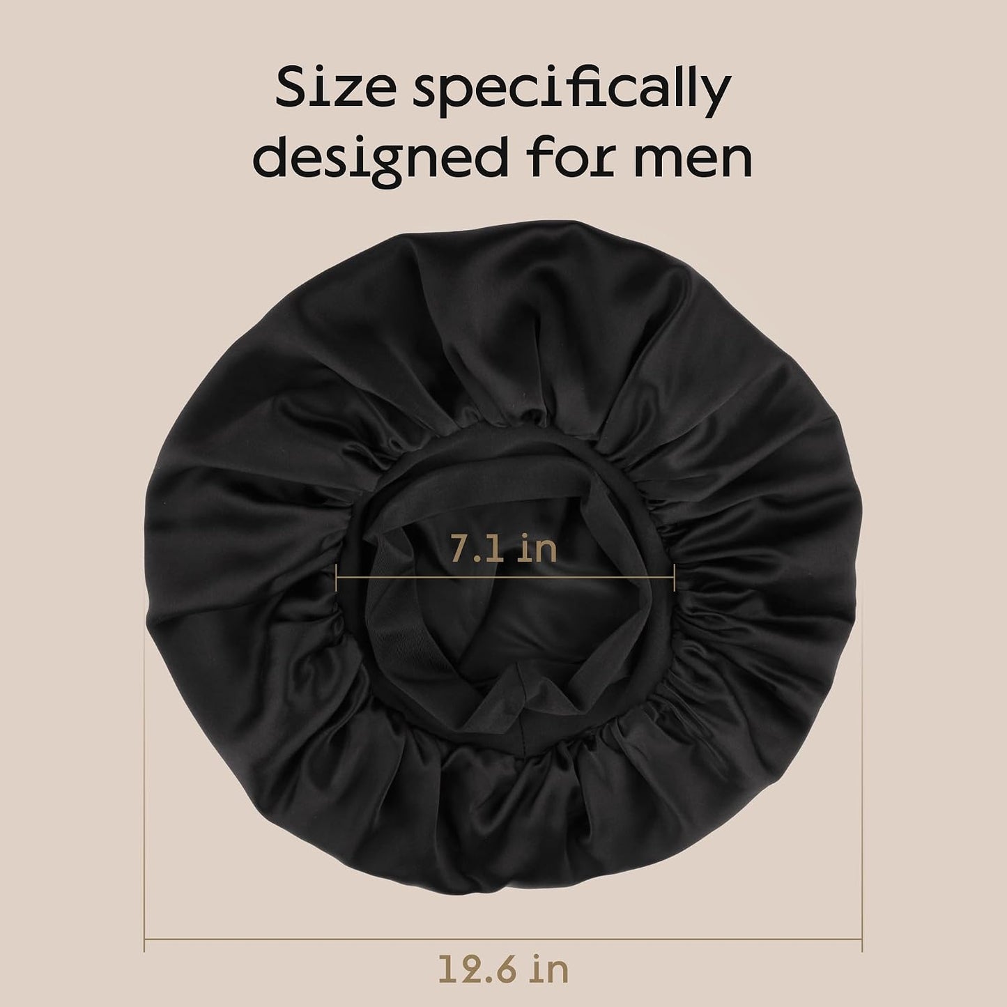 Niagara Satin Bonnet Men - Bonnet for Sleeping Men - Reversible Night Cap - Mens Bonnet for Curly Hair