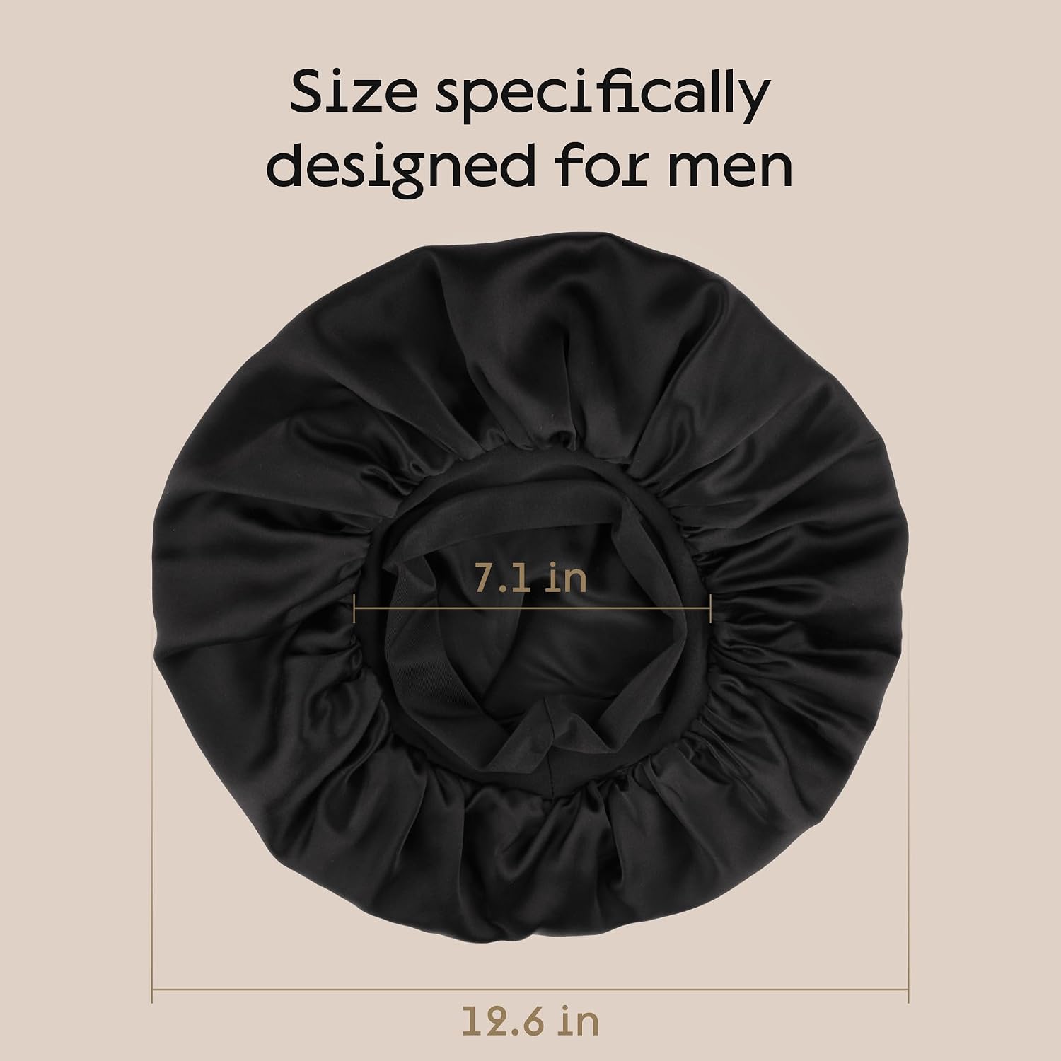 Niagara Satin Bonnet Men - Bonnet for Sleeping Men - Reversible Night Cap - Mens Bonnet for Curly Hair