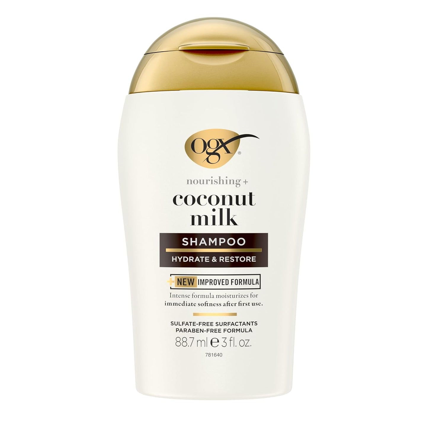 OGX Nourishing + Coconut Milk Moisturizing Shampoo, Hydrating & Restoring Shampoo Moisturizes for Soft Hair after the First Use, Paraben-Free, Sulfate-Free Surfactants, 13 Fl. Oz