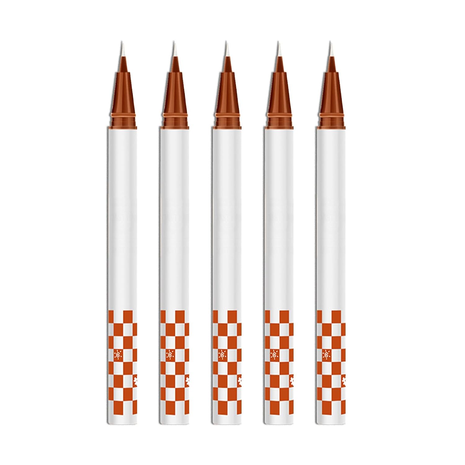 5PCS Black Liquid Eyeliner Stamps Set,Double-Side Winged Eyeliner Stencil Pen,Waterproof Long Lasting Eye Liners Stamp Eyeliner Pencil Tattoo Makeup Tools with Heart,Flower,Star,Butterfly,Cone Shapes