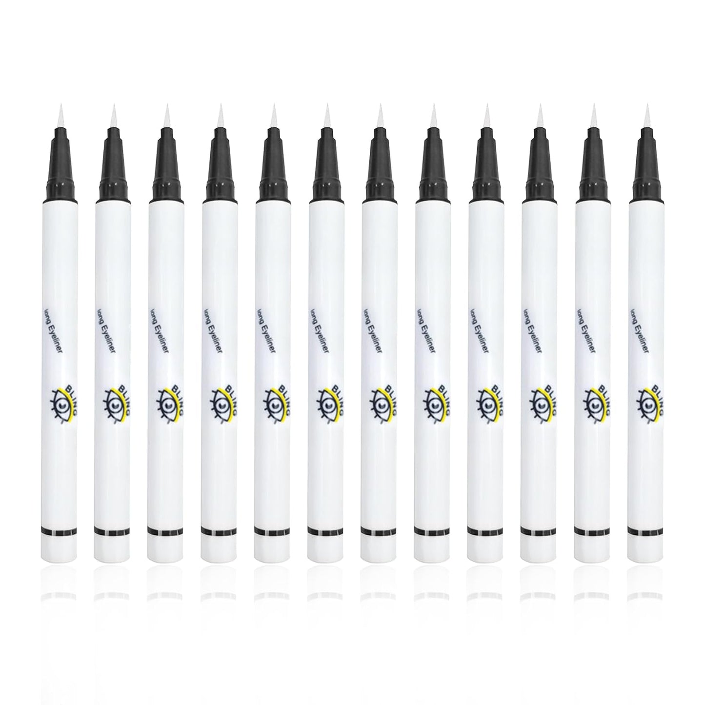 5PCS Black Liquid Eyeliner Stamps Set,Double-Side Winged Eyeliner Stencil Pen,Waterproof Long Lasting Eye Liners Stamp Eyeliner Pencil Tattoo Makeup Tools with Heart,Flower,Star,Butterfly,Cone Shapes
