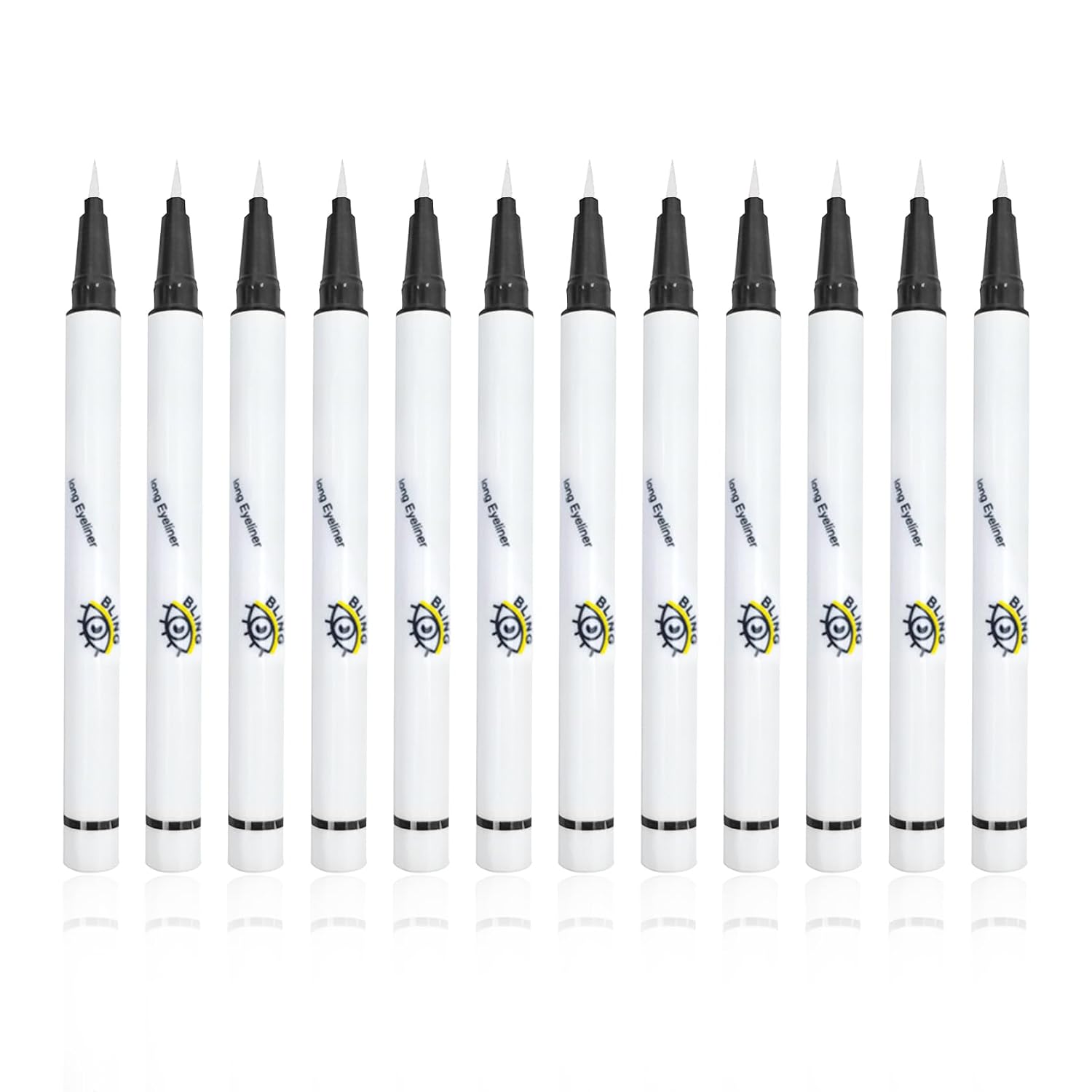 5PCS Black Liquid Eyeliner Stamps Set,Double-Side Winged Eyeliner Stencil Pen,Waterproof Long Lasting Eye Liners Stamp Eyeliner Pencil Tattoo Makeup Tools with Heart,Flower,Star,Butterfly,Cone Shapes
