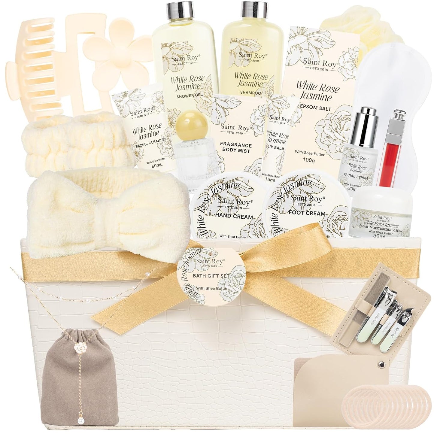 Spa Gift Basket Set for Women & Men | Bath & Body Gift Set, Bath Spa Basket