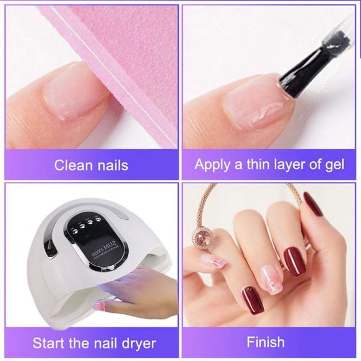 UV LED Nail Lamp,Uv Light for Gel Nail,280W Nail Curing Lamps for Home & Salon, Led Nail Dryer with Automatic Sensor,Lcd Display