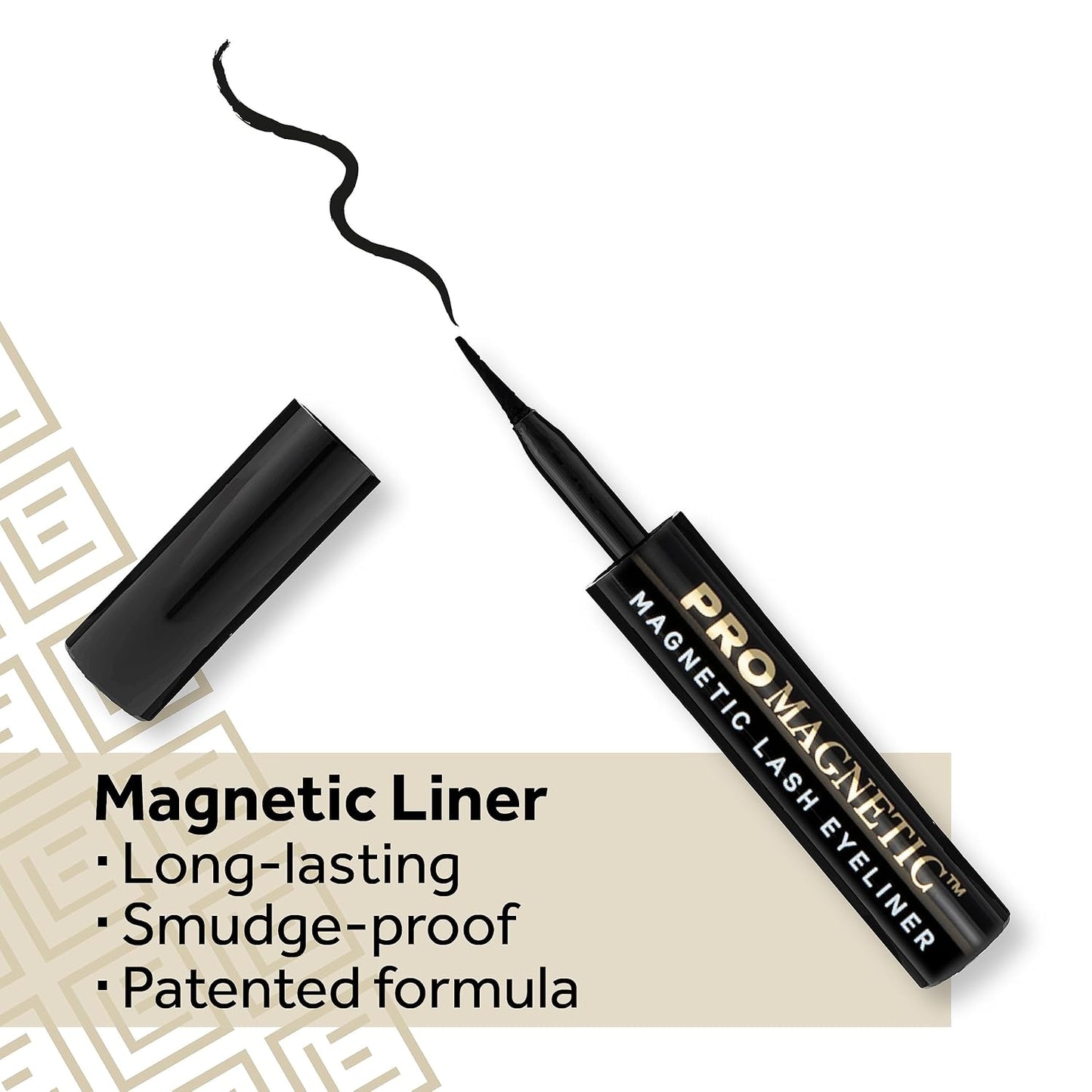 PROMAGNETIC Eyeliner & Lash Kit, No 007 Natural Fiber Eyelashes, Black