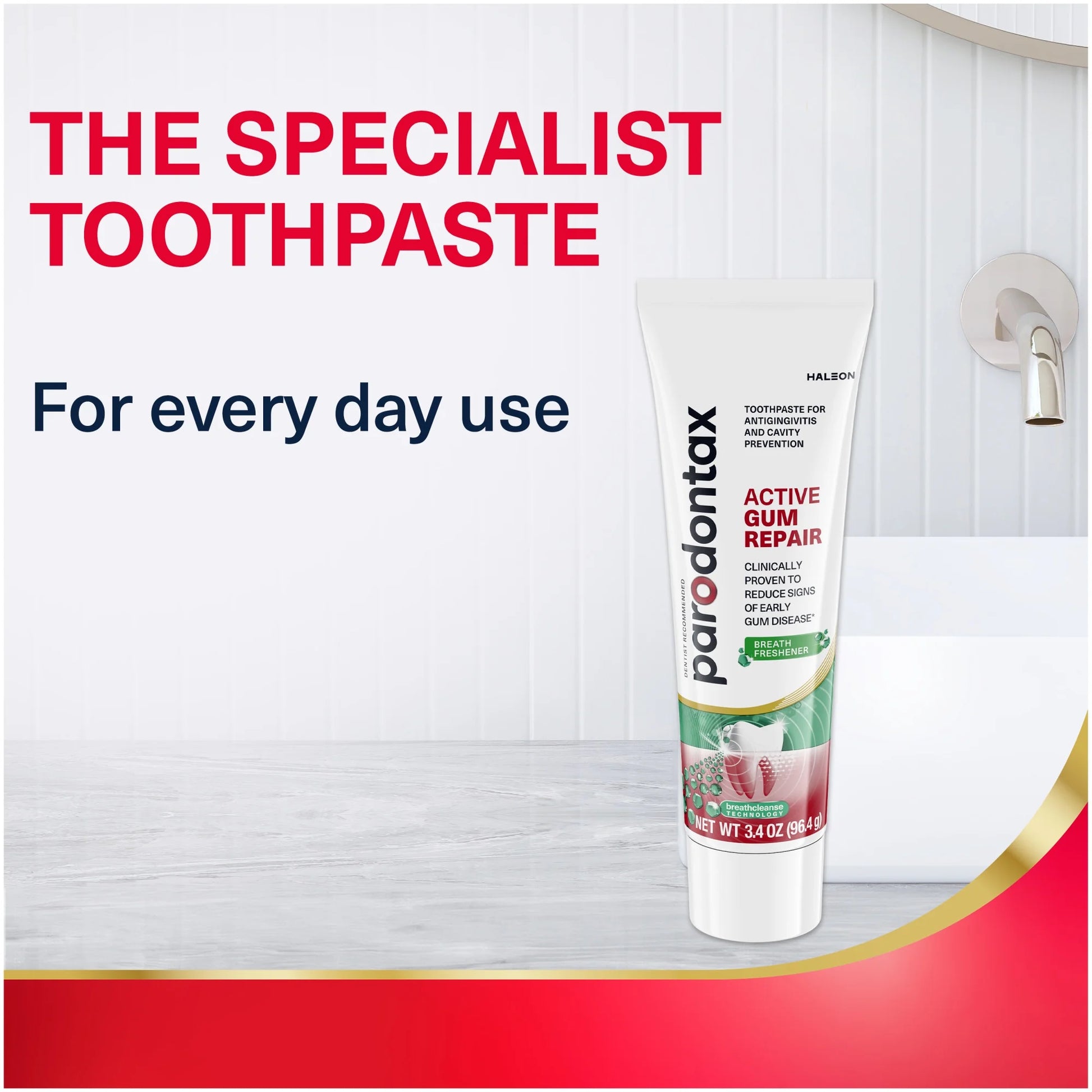 Active Gum Repair Breath Freshener Toothpaste, 3.4 Oz