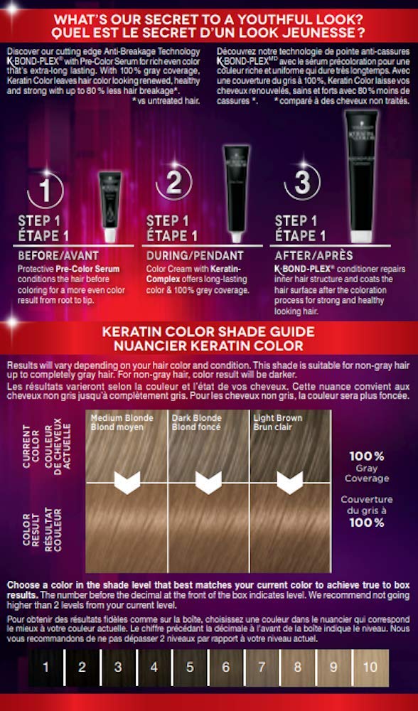 Keratin Color 7.55 Dark Golden Blonde Permanent 100% Gray Coverage