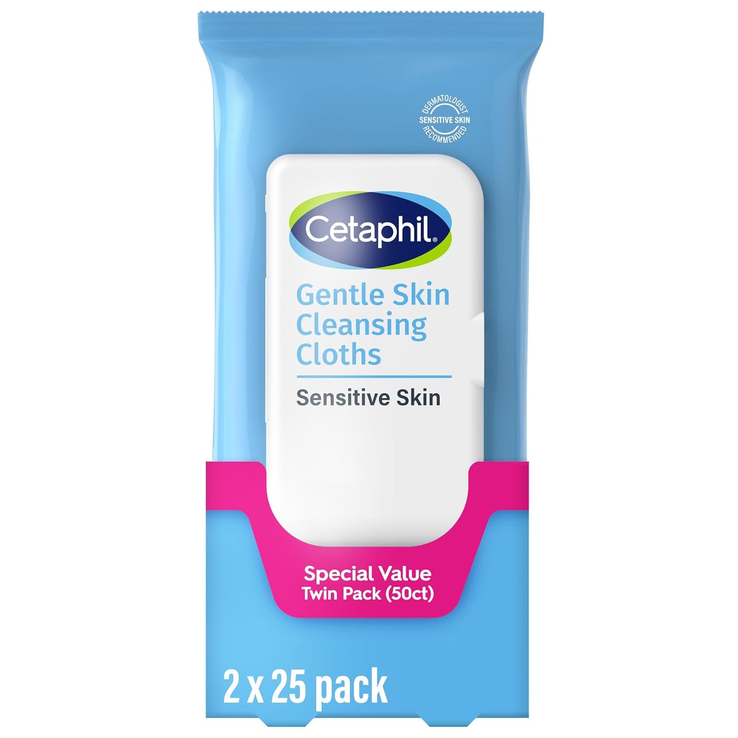 Face and Body Wipes, Gentle Skin Cleansing Cloths, for Dry, Sensitive Skin, Flip Top Closure, Great for the Gym, Travel, in the Car, Hypoallergenic, Fragrance Free, 10 Count (Pack of 12)