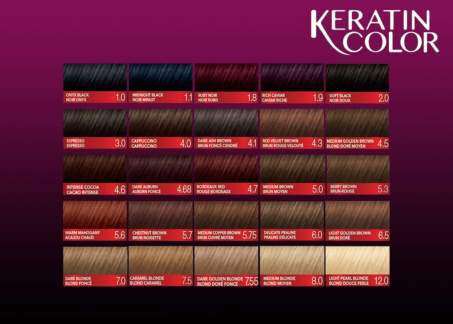 Keratin Color 7.55 Dark Golden Blonde Permanent 100% Gray Coverage