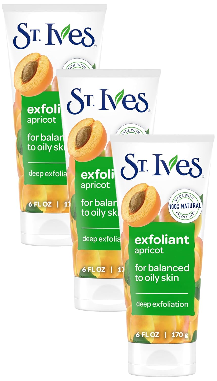Fresh Skin Apricot Face Scrub, Deep Exfoliator Skin Care for Clean, Glowing Skin, Oil-Free Facial Scrub Made with 100% Natural Exfoliants, 6 Oz