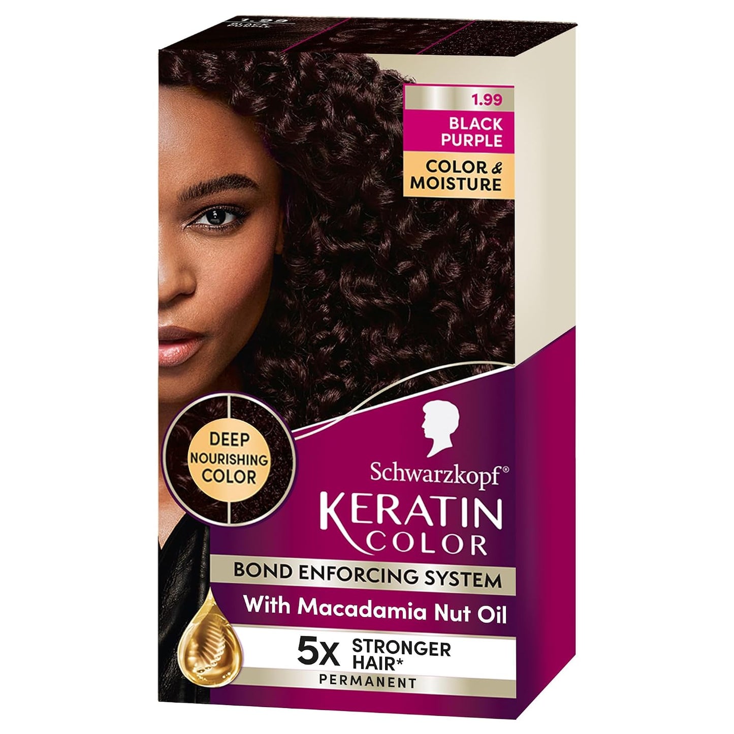 Keratin Color 7.55 Dark Golden Blonde Permanent 100% Gray Coverage