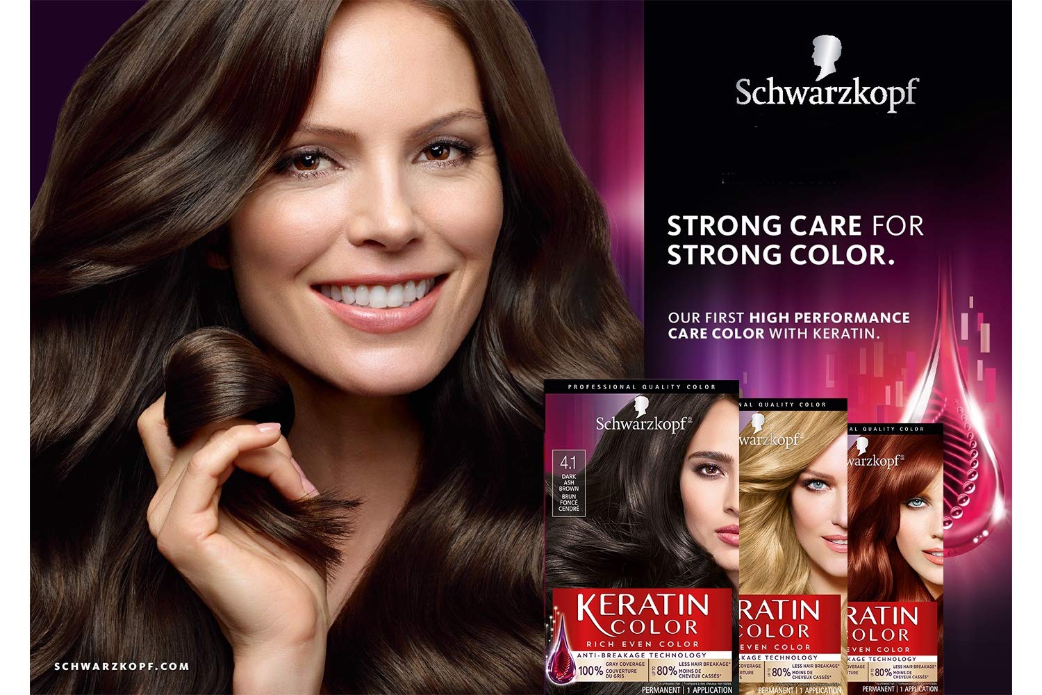 Keratin Color 7.55 Dark Golden Blonde Permanent 100% Gray Coverage