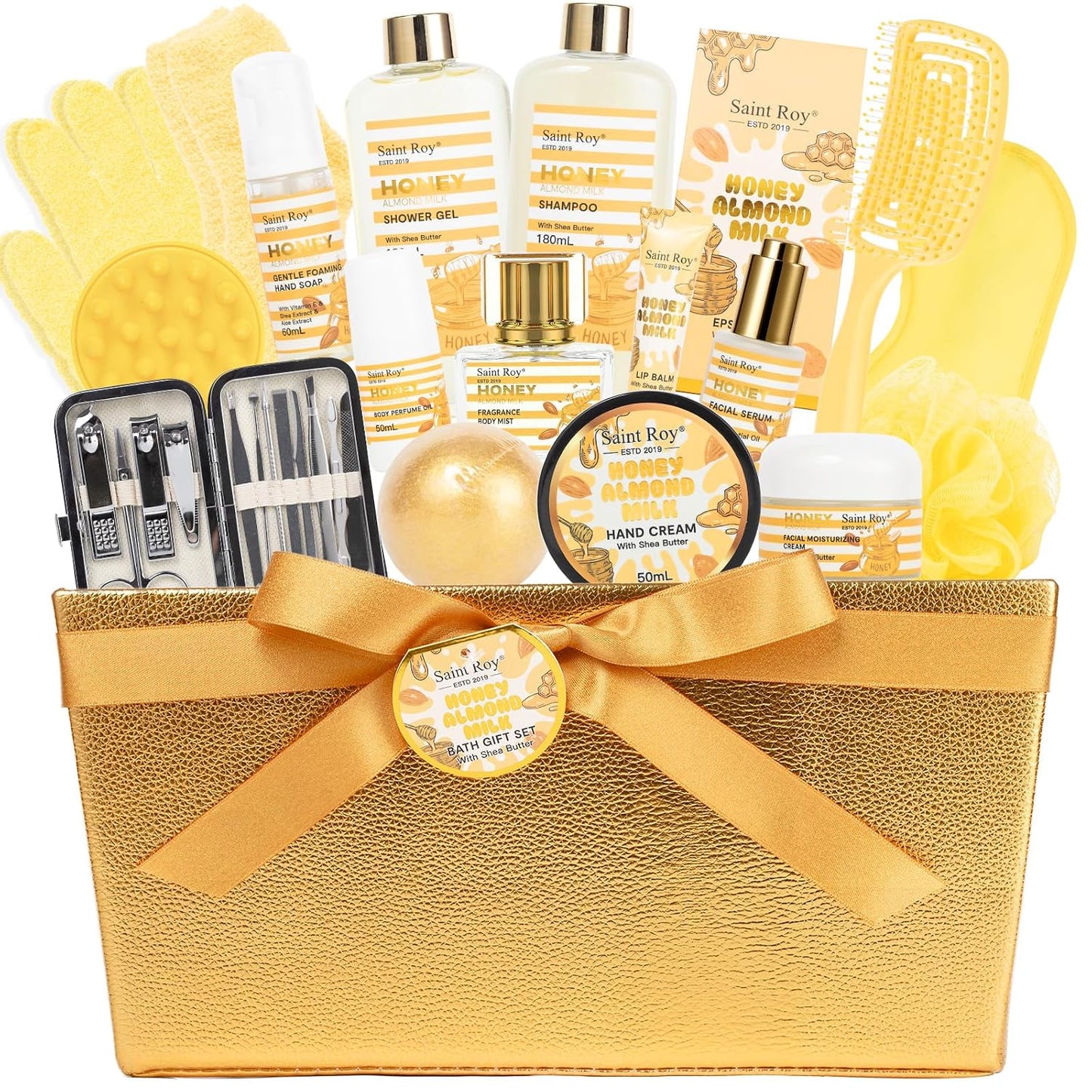 Spa Gift Basket Set for Women & Men | Bath & Body Gift Set, Bath Spa Basket