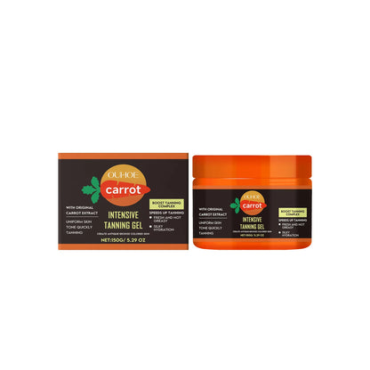 Achieve a Radiant Sun-Kissed Glow with Our Carrot Tanning Gel – Lightweight, Fast Absorbing, and Moisturizing for a Natural Tan!