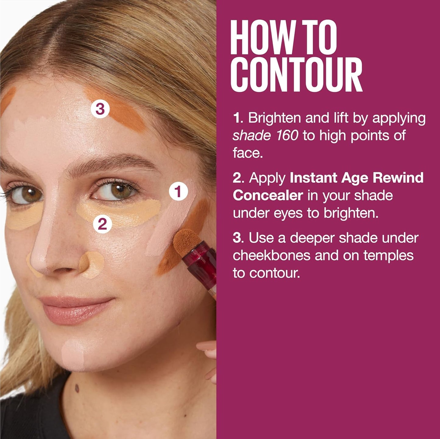 Maybelline Instant Age Rewind Eraser Dark Circles Treatment Multi-Use Concealer, 100, 1 Count (Packaging May Vary)