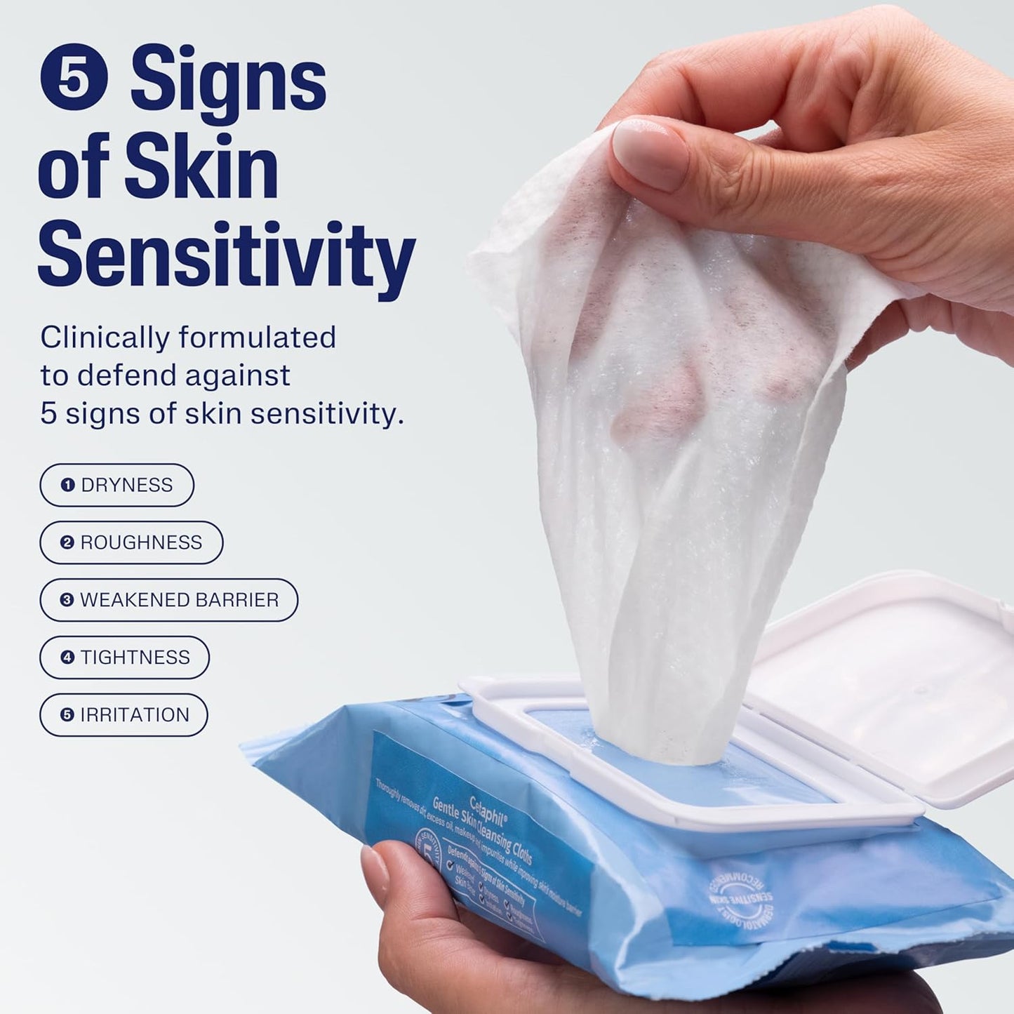 Face and Body Wipes, Gentle Skin Cleansing Cloths, for Dry, Sensitive Skin, Flip Top Closure, Great for the Gym, Travel, in the Car, Hypoallergenic, Fragrance Free, 10 Count (Pack of 12)