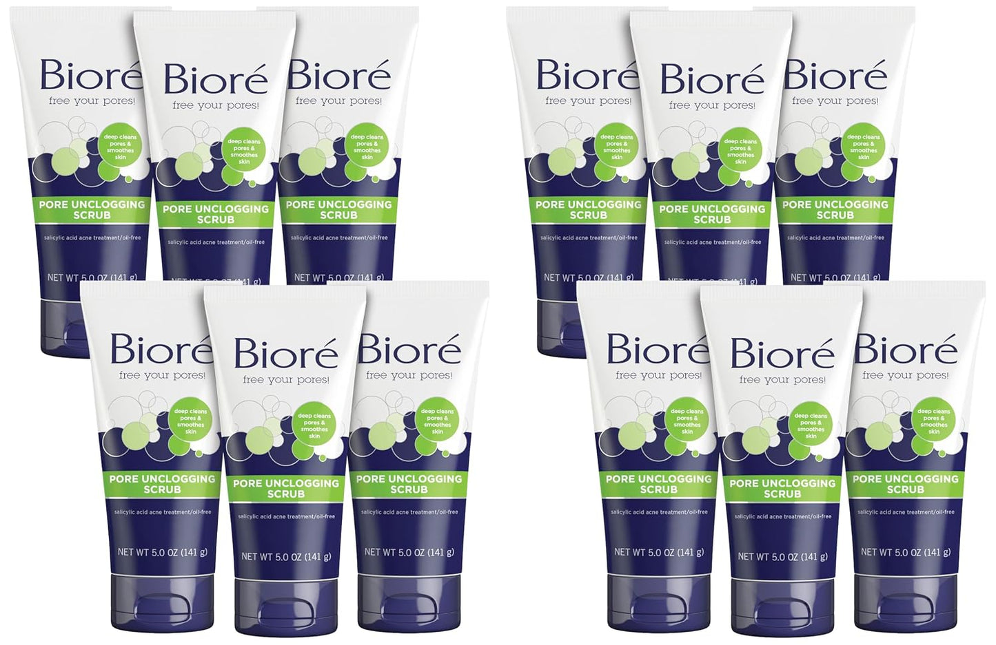 Pore Unclogging Scrub, Removes Excess Dirt and Oils, Face Scrub, with Salicylic Acid, Oil Free, (HSA/FSA Approved), 5 Ounces