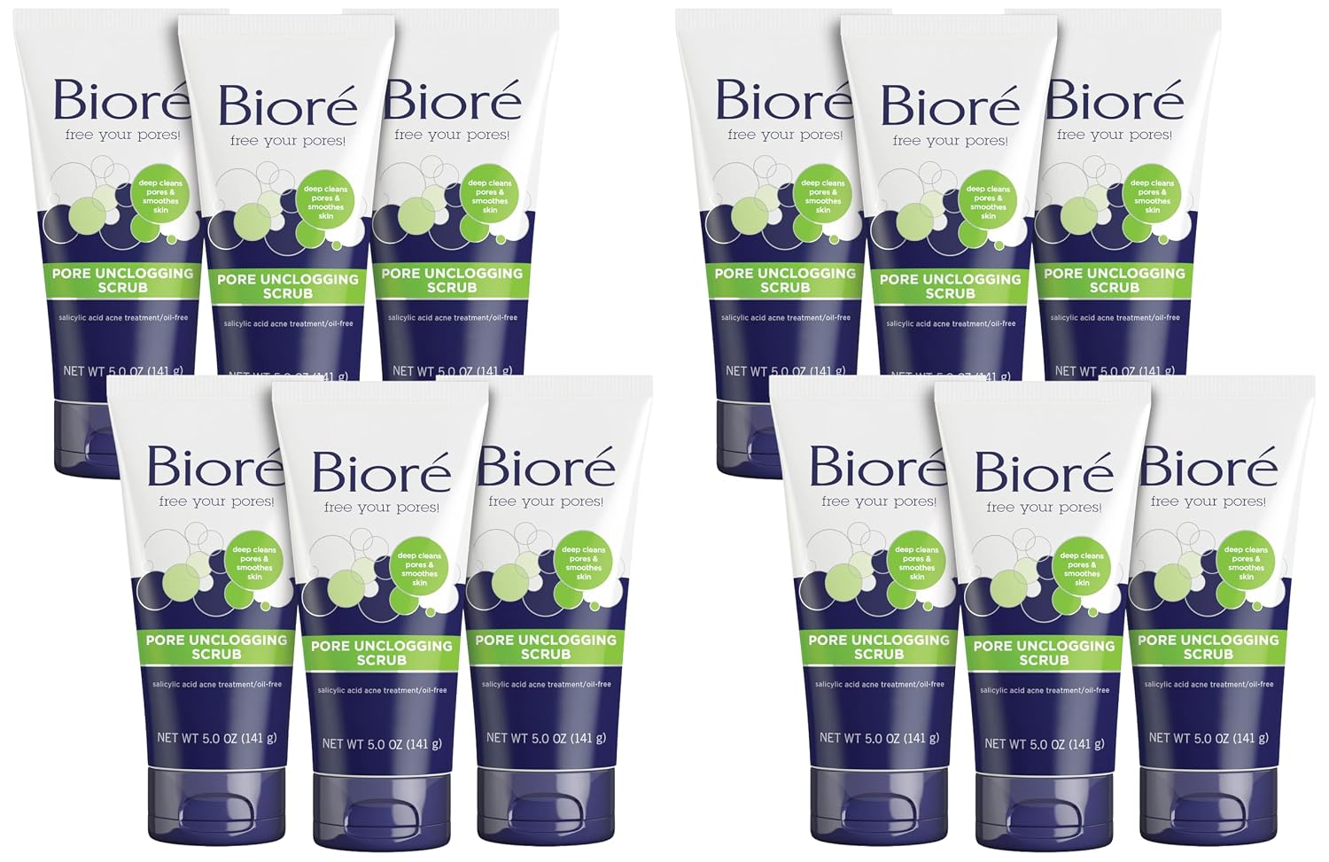 Pore Unclogging Scrub, Removes Excess Dirt and Oils, Face Scrub, with Salicylic Acid, Oil Free, (HSA/FSA Approved), 5 Ounces