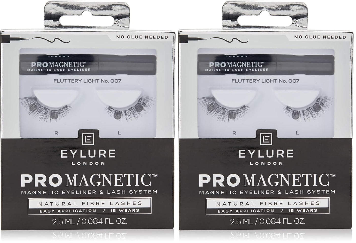 PROMAGNETIC Eyeliner & Lash Kit, No 007 Natural Fiber Eyelashes, Black