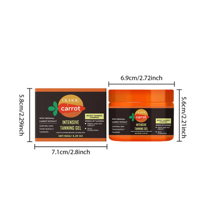 Achieve a Radiant Sun-Kissed Glow with Our Carrot Tanning Gel – Lightweight, Fast Absorbing, and Moisturizing for a Natural Tan!
