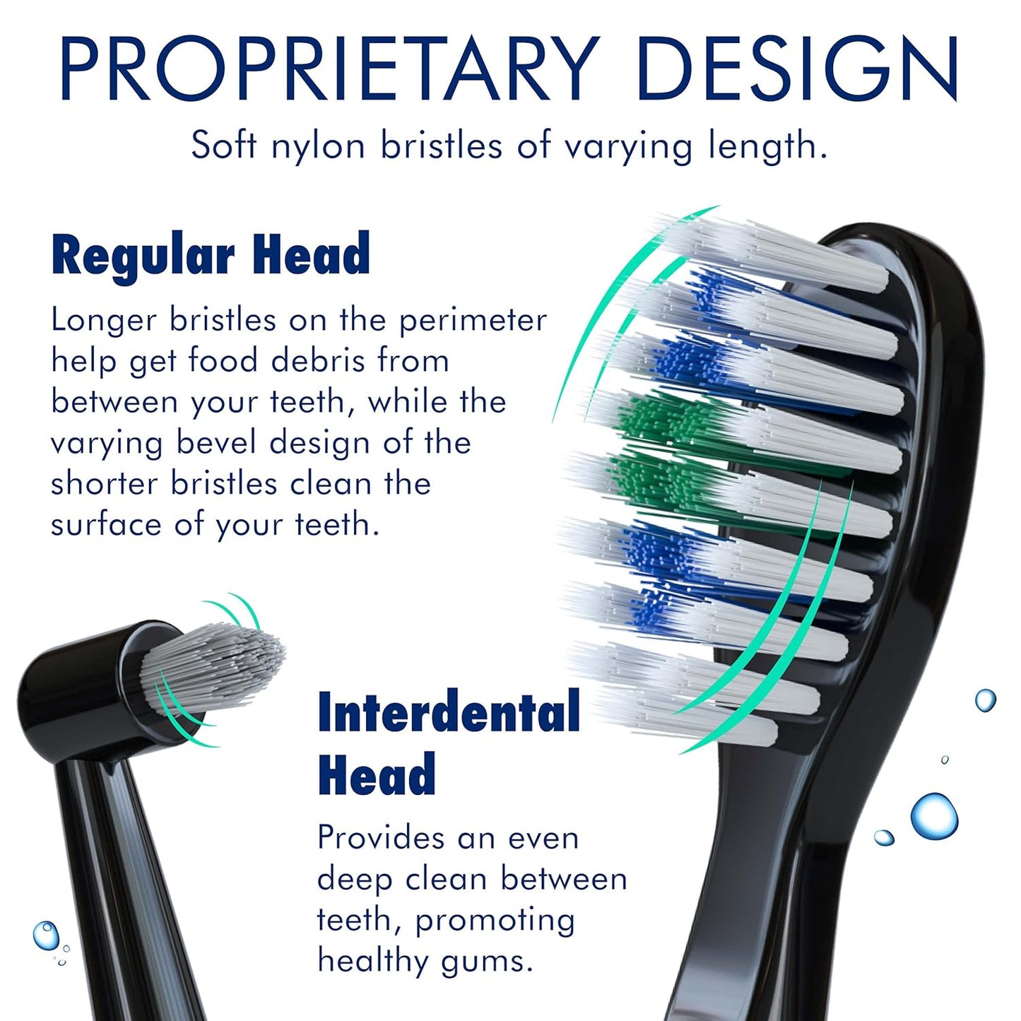 Duo Rechargeable Electric Toothbrush Set - with 14 Brush Heads, 3 Modes, Smart Auto-Timer, Charging Dock Holder - Dual Handle Electric Tooth Brush for Adults & Kids, Black and White
