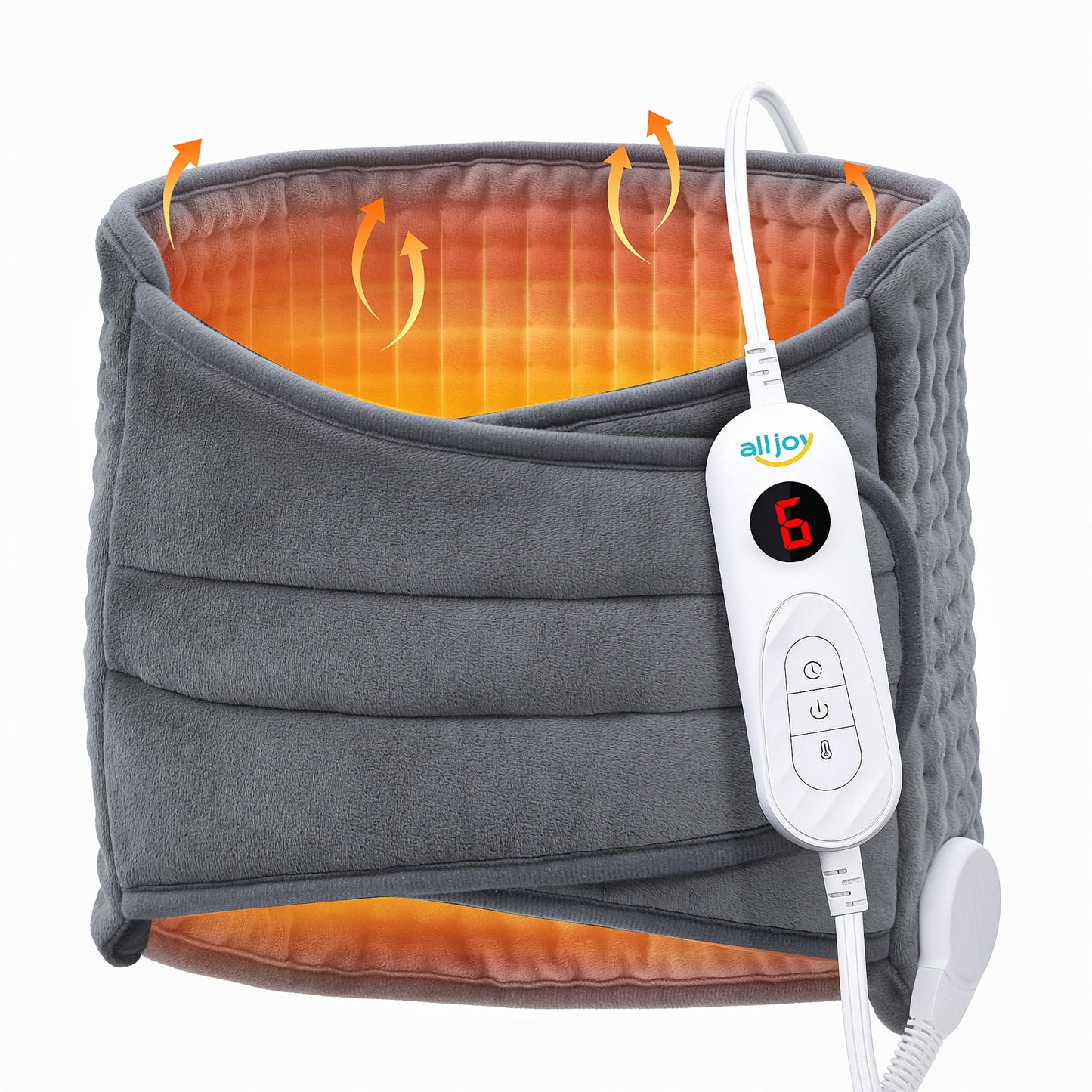 Cordless Heating Pad for Back Pain Relief, 67'' Lower Back Massager with Heat - Rechargeable Portable Heating Pad for Back Support, 3 Heating Levels & 5 Massage Modes, Gifts (Black)