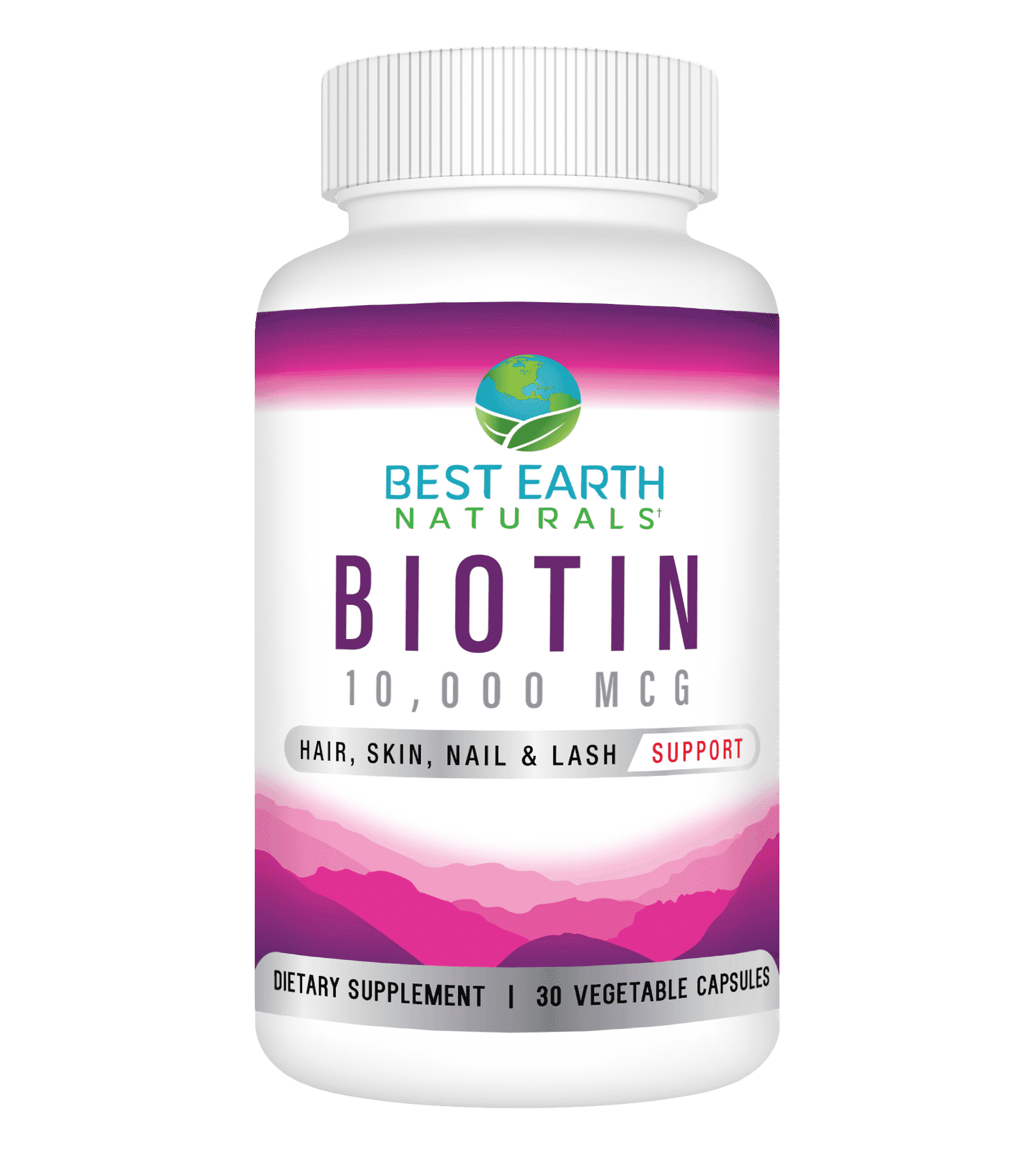 Biotin 10,000, Dietary Supplement, Hair, Skin, Nail and Lash Support, 30 Count