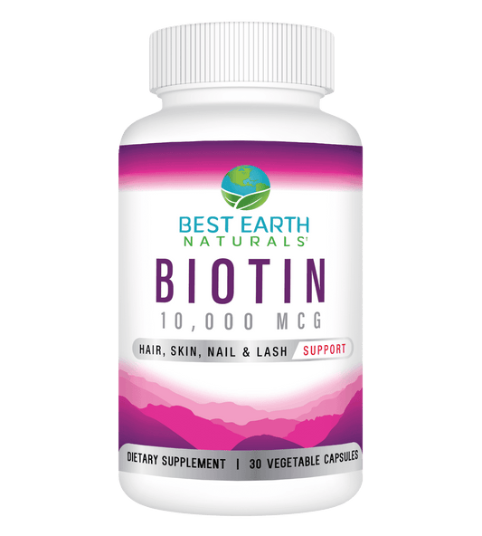 Biotin 10,000, Dietary Supplement, Hair, Skin, Nail and Lash Support, 30 Count