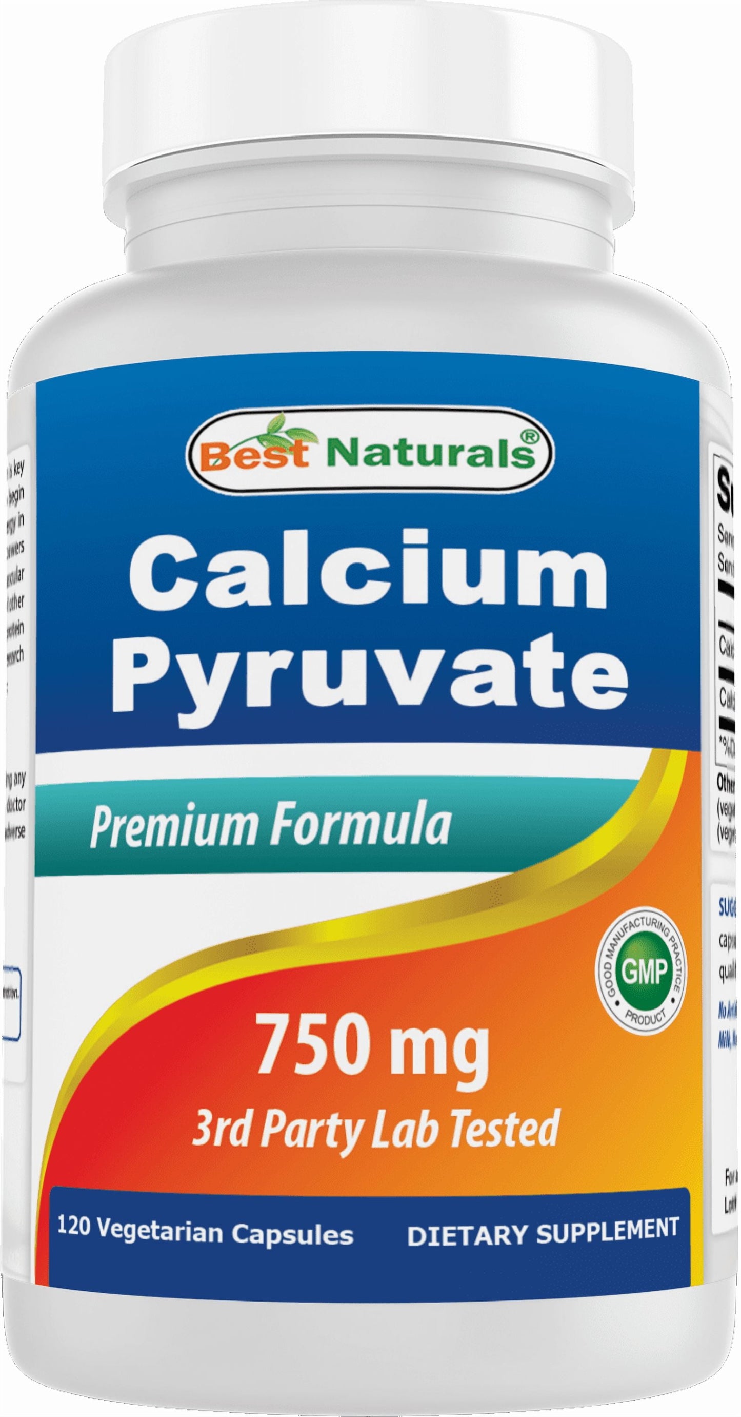 2 Pack  Calcium Pyruvate 750 Mg 120 Capsules