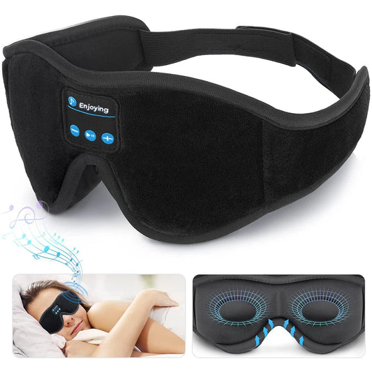 Experience Ultimate Relaxation with the Bluetooth 3D Eye Mask & Sleep Headphones - Enjoy Music While You Sleep!