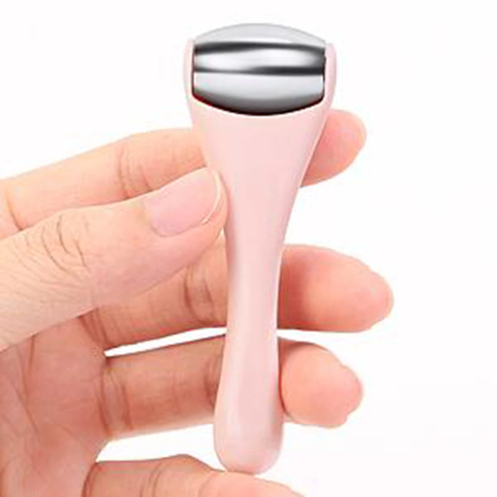 Mini Stainless Steel Cooling Face Roller Skin Cooling Ice Roller Eye Facial Massager Anti-Aging Face Lift Pain Relief Beauty
