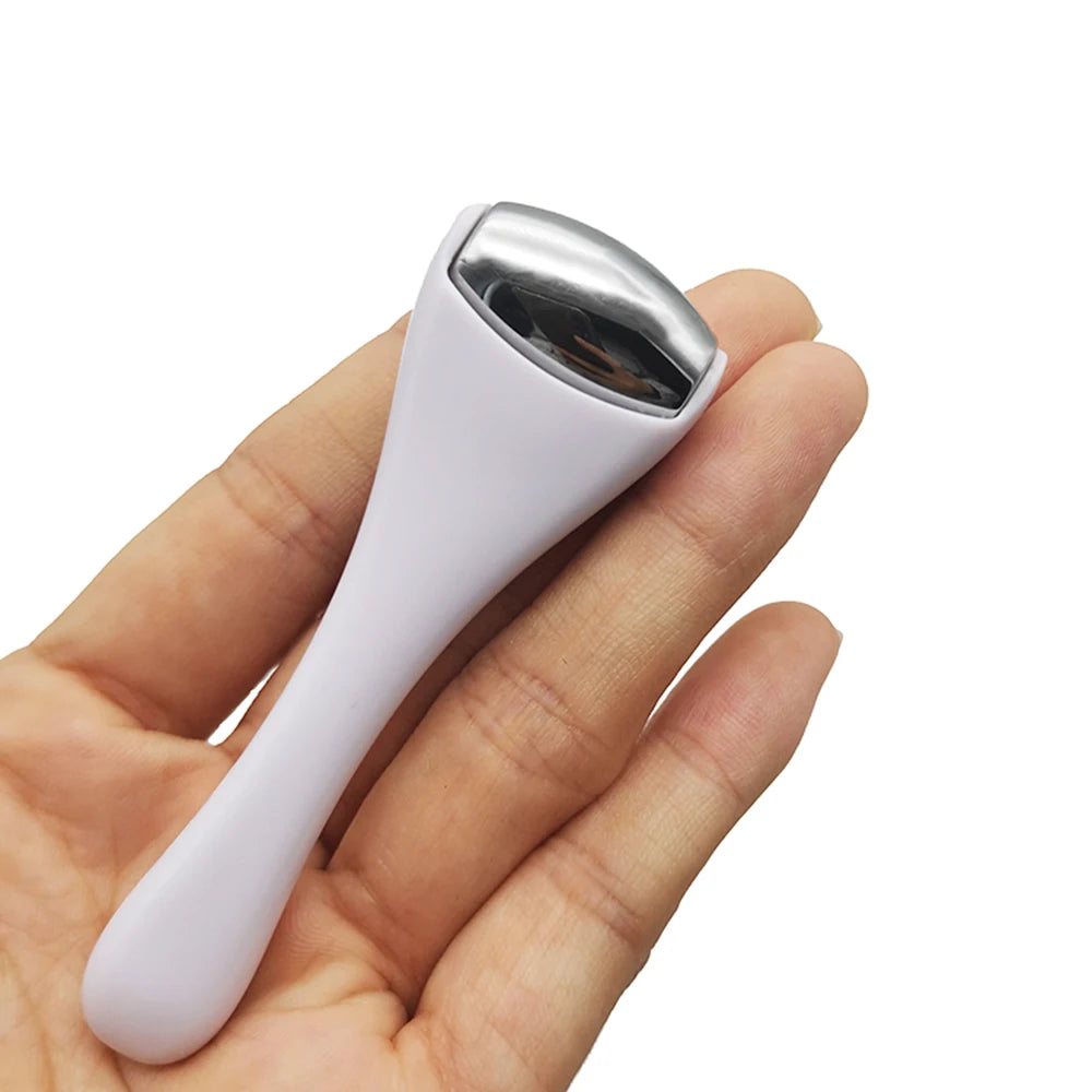 Mini Stainless Steel Cooling Face Roller Skin Cooling Ice Roller Eye Facial Massager Anti-Aging Face Lift Pain Relief Beauty
