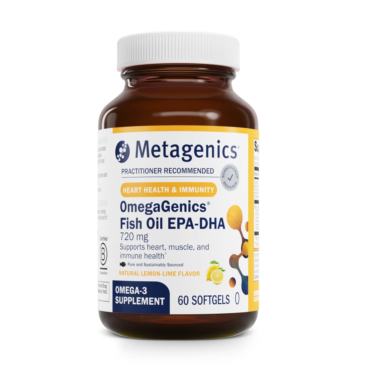 Omegagenics Fish Oil EPA-DHA 720 Mg - Omega-3 Fish Oil Supplement - High Potency - for Heart Health, Musculoskeletal Health & Immune System Health* - with DHA & EPA - 240 Softgels