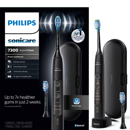Philips  Expertclean 7300, Rechargeable Electric Toothbrush, Black HX9610/17